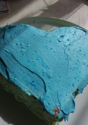 Kiwis szivecske torta recept fotója