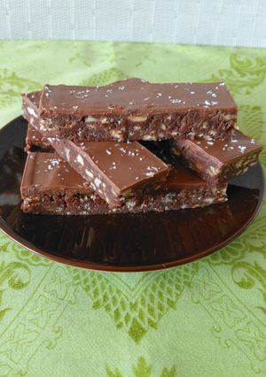 Sütésnélküli csokis-diós rúd recept fotója