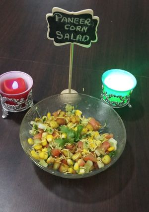 A picture of Paneer corn salad.