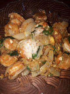 Foto resep Udang Saus Telor Asin Kemangi