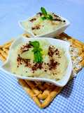 Arroz con leche a la menta + melón. Una delicia