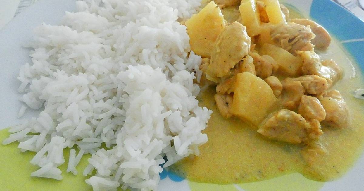 Pollo Al Curry Con Pi A Y Leche De Coco Receta De Angarazi Cookpad