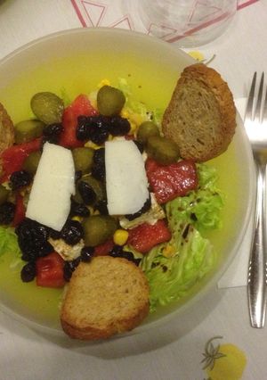Una foto de Ensalada con sandia
