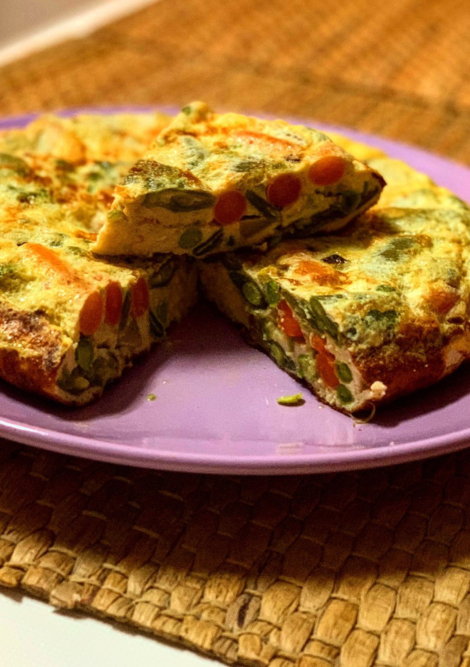 Una foto de Tortilla de menestra