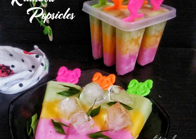 Resep Rainbow Popsicles (Es Stik Gabus Pelangi) oleh Zahara - Cookpad
