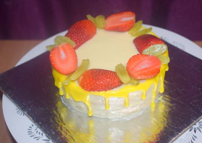 How to Prepare Ultimate Fresh Cream Birthday Cake