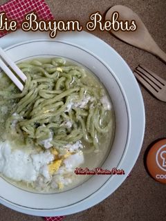 Foto resep Mie Bayam Rebus