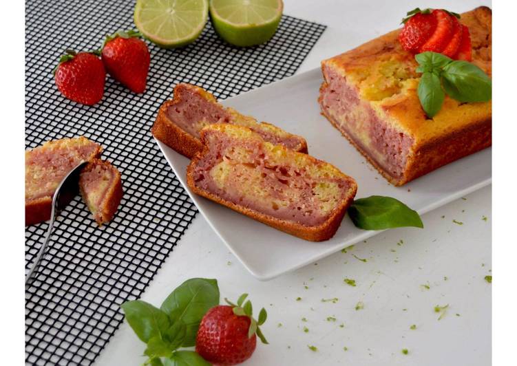 Recette: Marbré léger Fraise – Citron – Basilic