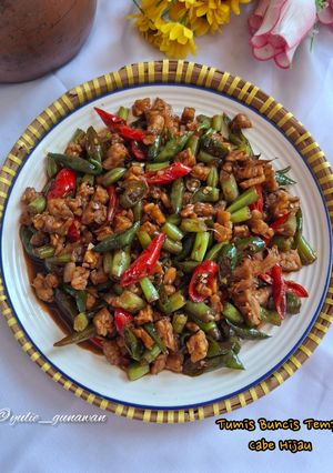 Foto resep Tumis Buncis Tempe Cabe Hijau