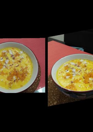 A picture of Motichoor kheer.