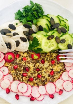 Une photo de Taboulé de printemps (sans gluten)