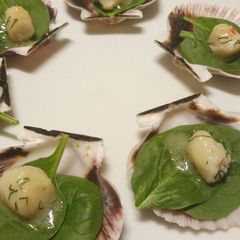 Dill and butter scallops A picture of Dill and butter scallops.