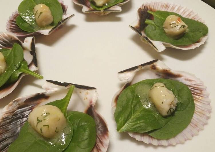 Steps to Prepare Award-winning Dill and butter scallops