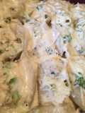 Stuffed shells with chicken and broccoli