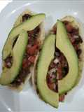 Molletes with Arrachera, Pico de Gallo, and Avocado