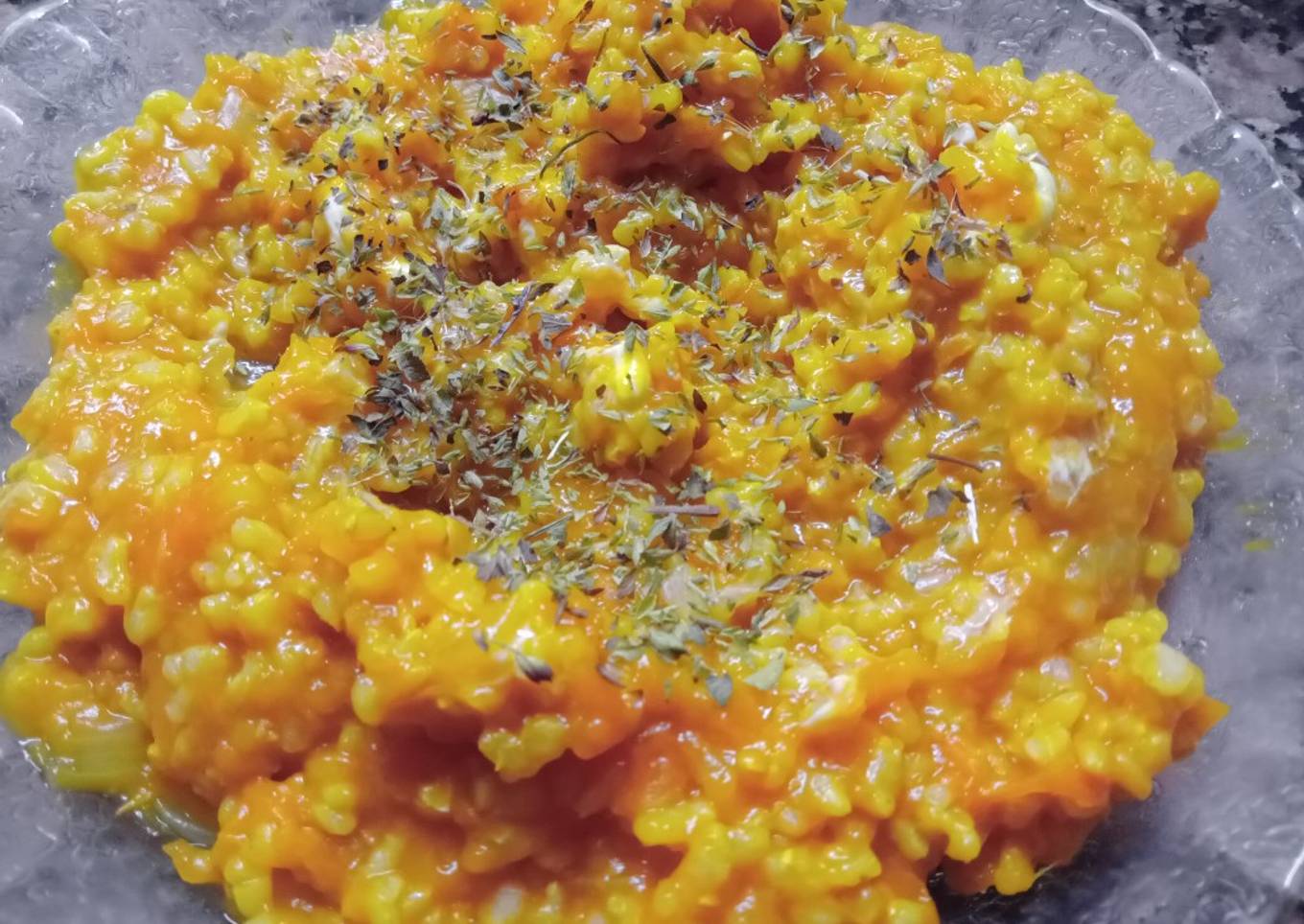 Risotto de arroz yamaní con calabaza 🧅🍚