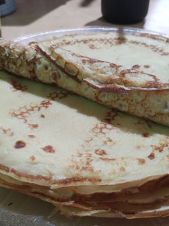 Una foto de Panqueques rellenos de Dulce de leche