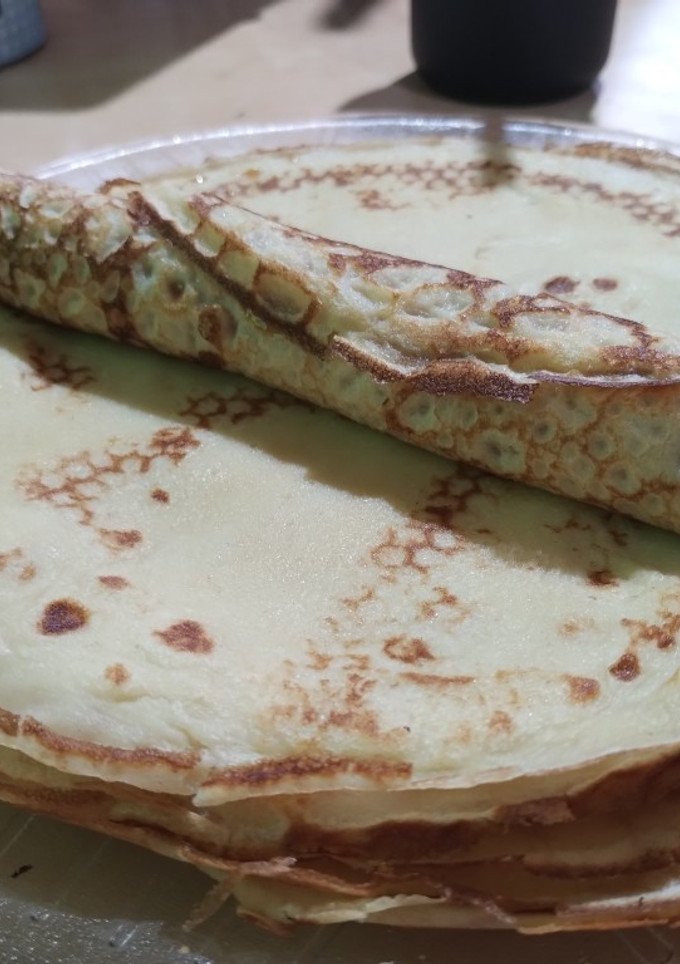 Una foto de Panqueques rellenos de Dulce de leche