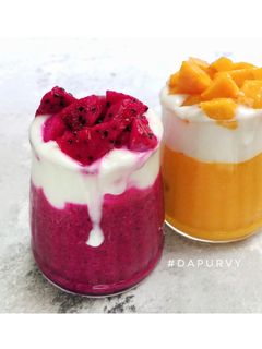 Foto resep FLOAT DELIGHT JUICE mangga dan juice buah naga