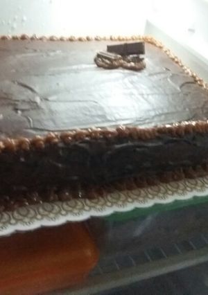 Una foto de Torta hecha con galletas de chocolate (chocotorta)