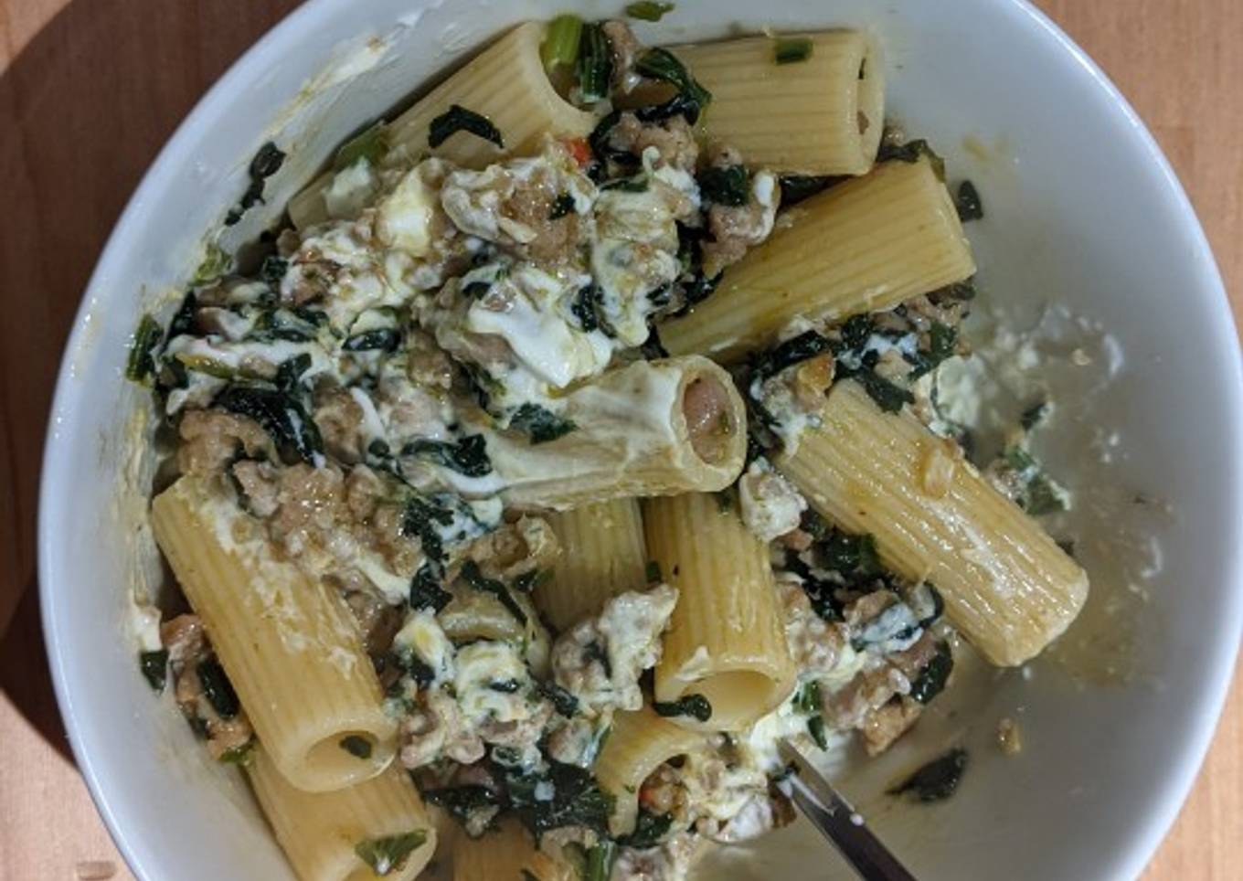 Pasta with labneh