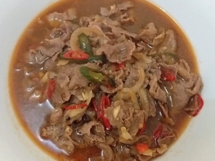 Cara Mudah Membuat Resep Tumis sapi lada hitam yang Lezat Anti Ribet, Mantap Sekali