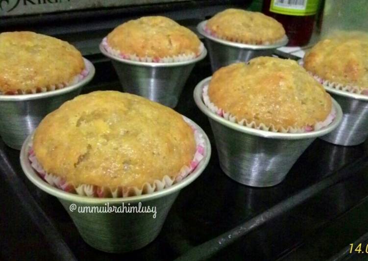 Muffin Pisang (no telur, no susu, no mixer)
