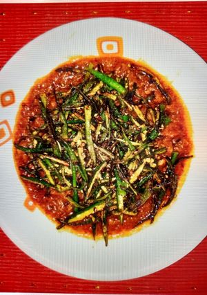 A picture of Crispy Fried Bhindi In Masala Gravy.