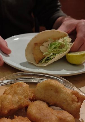 Una foto de Tacos de camarón capeado