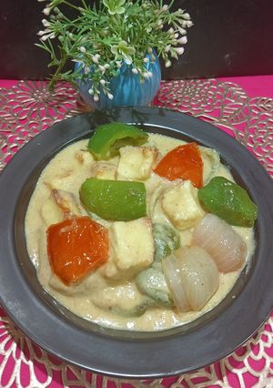 A picture of White Gravy Paneer Korma.