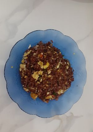 Foto resep Nasi Goreng Beras Merah Udang Rebon 🦐🦐🦐