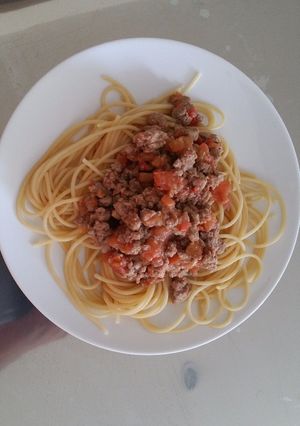 Hình của món Mì Spaghetti thịt bê.