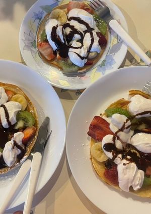 Hình của món Funnel cake.