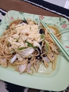 Foto resep Mie Hot jamur w/ scrambled egg