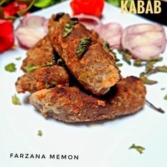 Malai seekh kabab A picture of Malai seekh kabab.