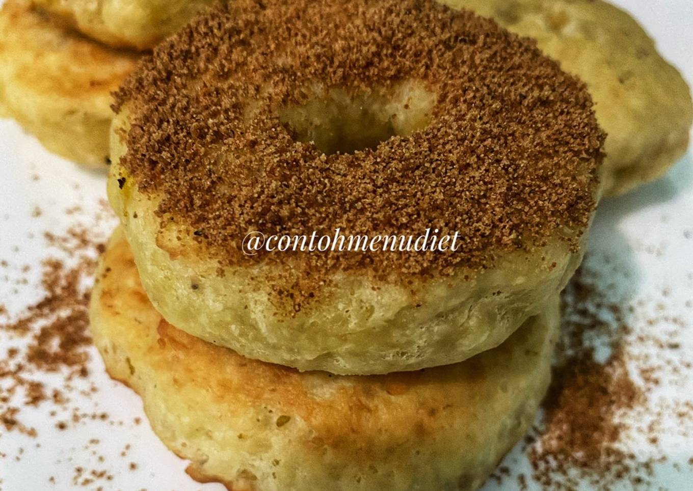 Donat goreng pisang gluten free tabur brown sugar anak sehat empuk kenyal