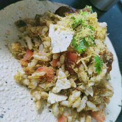 A picture of Papad chat.