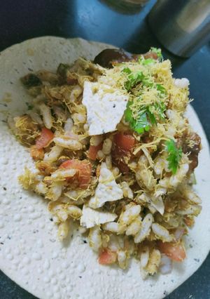 A picture of Papad chat.
