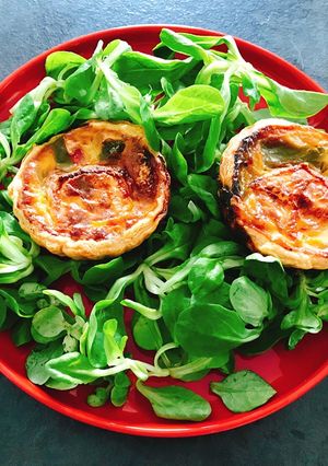 Une photo de Tarte poivron chèvre