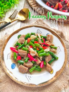 Foto resep Tumis Kacang Panjang Bakso