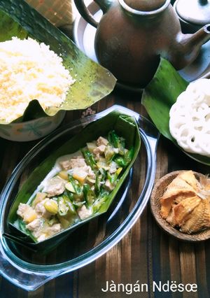 Foto resep Jangan ndeso sederhana(Takir Persegi Panjang)🥘