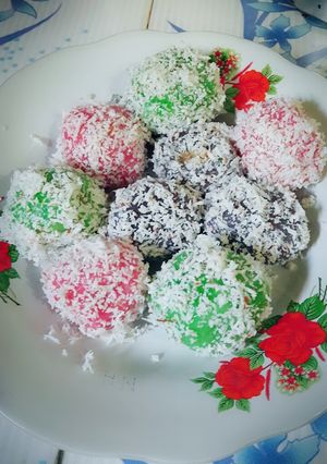 Foto resep Kelepon pelangi gula merah. Bunda Aby