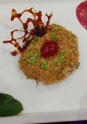 A picture of Gulkand kunafa.