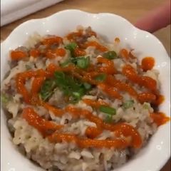 Beef Rice Bowl with Rice Cooker A picture of Beef Rice Bowl with Rice Cooker.