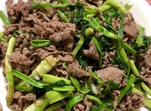 Hình của món Thịt bò xào rau cần.