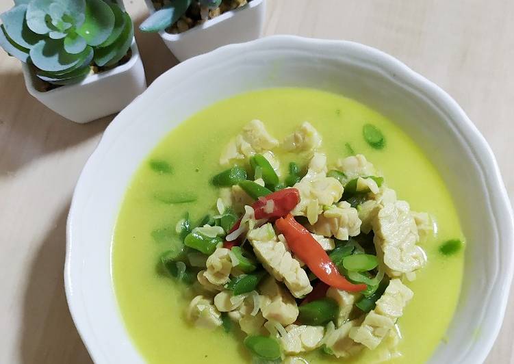 Buncis tempe masak santan