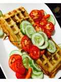 Chicken Salami Bread Waffles