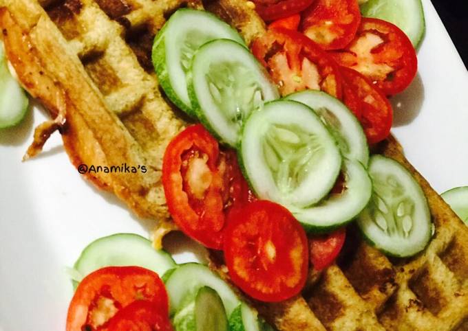 Chicken Salami Bread Waffles