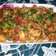 A picture of Chicken Tomato Sauce Pasta.