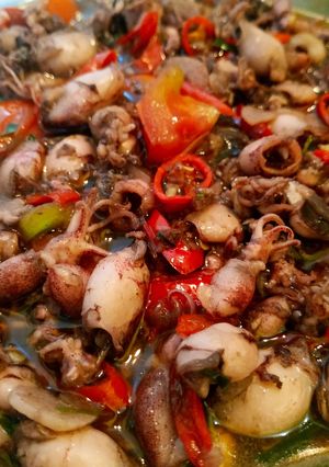 Foto resep Oseng cumi kuah hitam